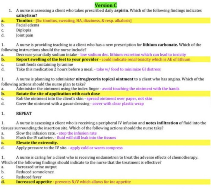 Rn nutrition 2019 proctored exam