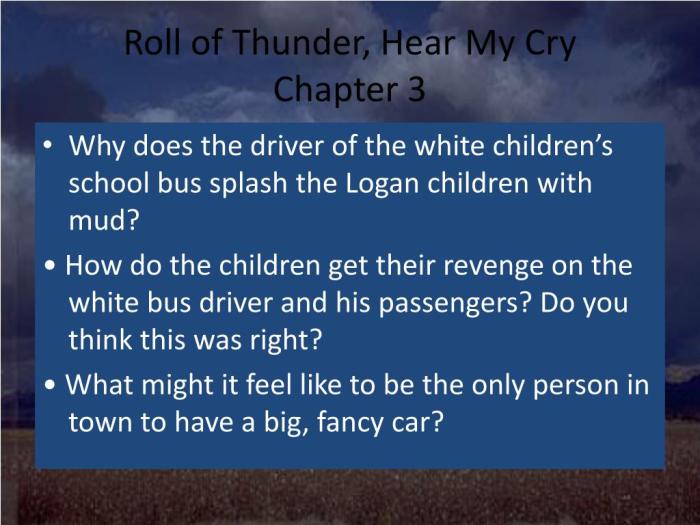 Roll of thunder hear my cry chapter 1