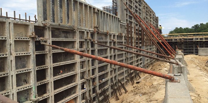 Shoring for concrete operation should be