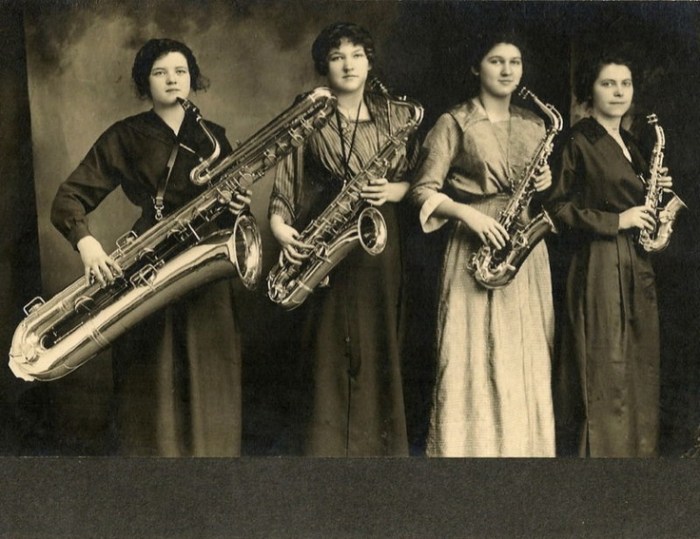 Early dixieland jazz frequently featured the tenor saxophone