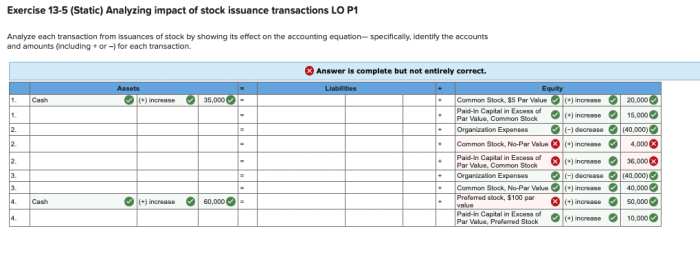 Issuances transactions explanation accounting