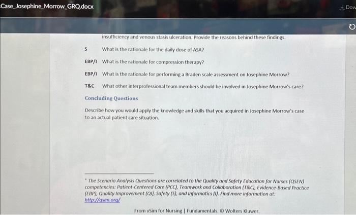 Josephine morrow guided reflection questions