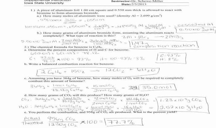 Calculating heat and specific heat worksheet answer key